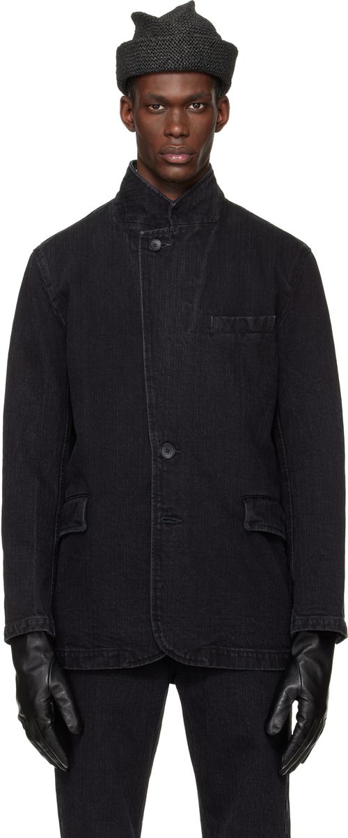 Black Washed Denim Jacket