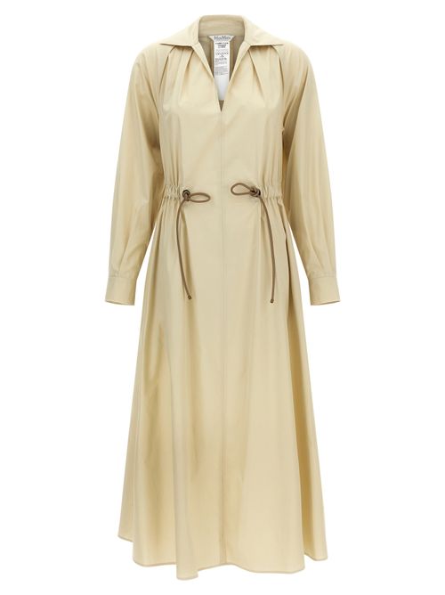 Cotton Poplin Shirt Dress Dress — Beige