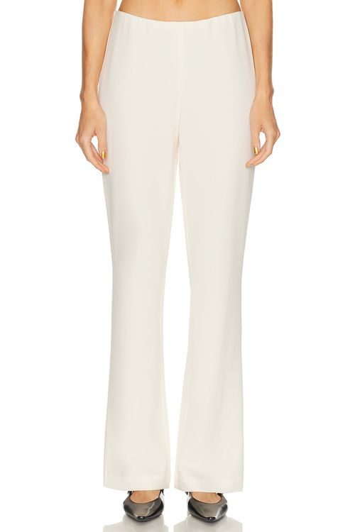 EAVES x Coco Auda Polished Crepe Pant in Ivory