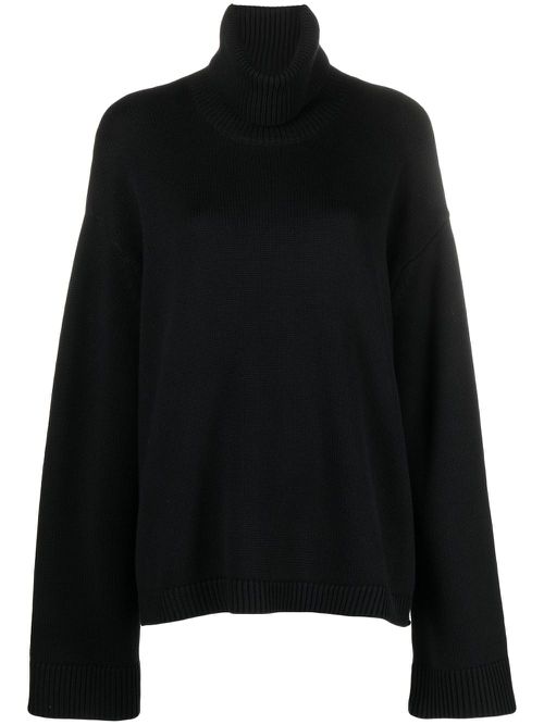 Rhea trapeze roll-neck jumper - Black