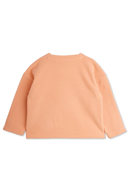 Fleece Sweatshirt With Floral Motif, Unisex, Pink