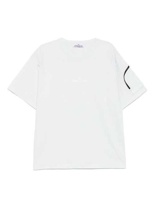 Stone Island short-sleeved cotton t-shirt - Blue