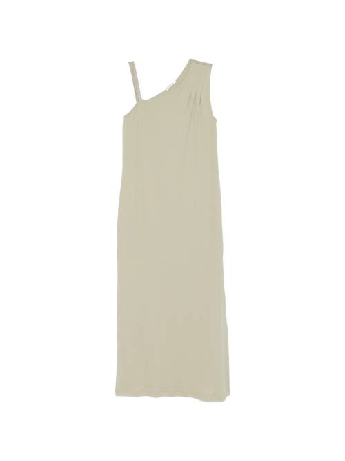 One-Shoulder Embellished Dress — Cream