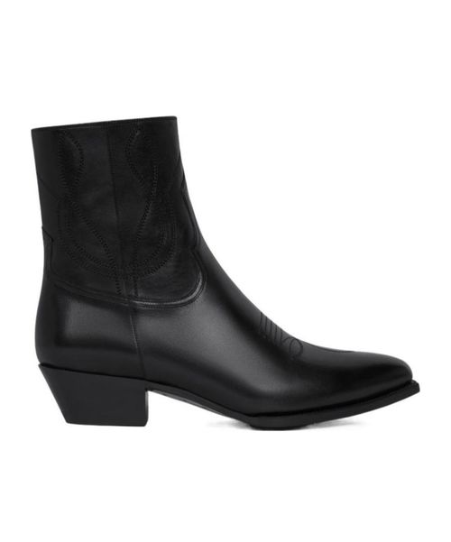 CELINE WESTERN ZIPPED BOOTS in Calfskin