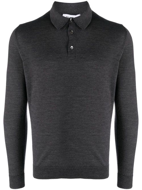 Merino-wool polo shirt - Grey