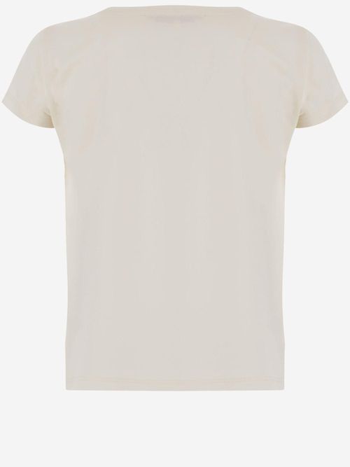Floral Embroidery T-Shirt — White