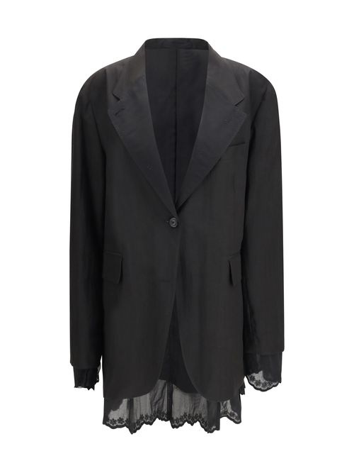 Reversible Drip Single Breasted Blazer — Black
