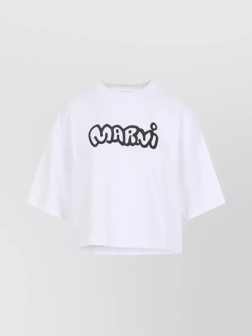 Marni - short sleeve boxy crop top