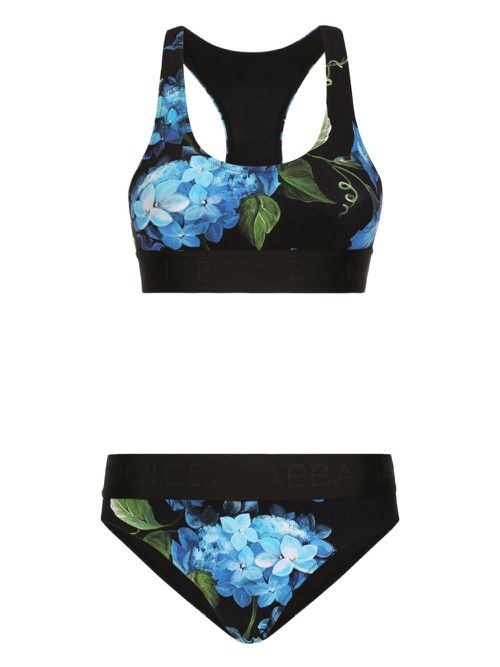 Bluebell bralette bikini set - Black