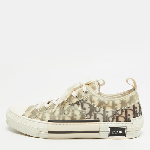 Dior B23 44 Grey/Transparent Oblique Mesh and PVC Low Top Sneaker