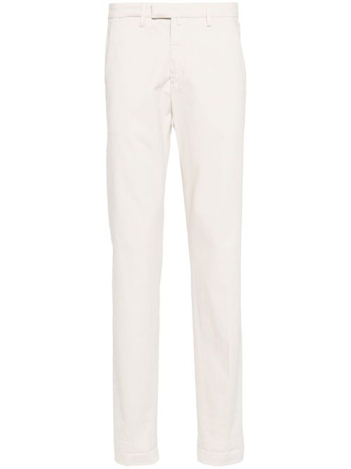 Slim-leg cotton chino trousers - Neutrals