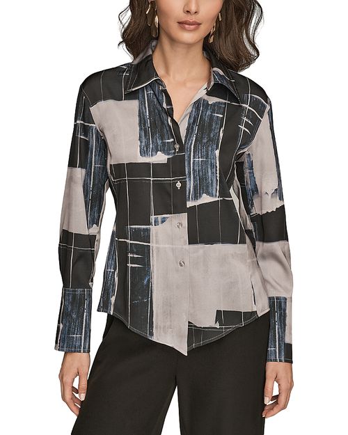 Long Sleeve V Neck Blouse