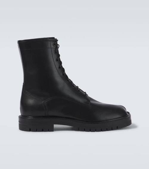 Tabi leather combat boots