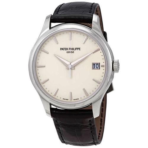 Calatrava Mechanical Ivory Dial 18kt White Gold Mens Watch 5227G-001