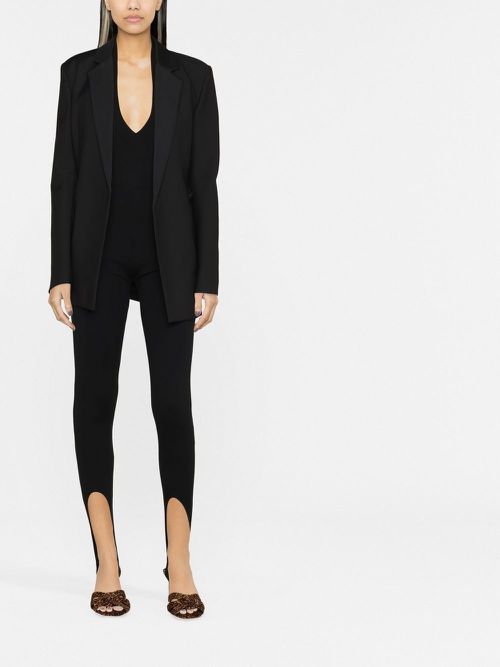 Halterneck open-back jumpsuit - Black