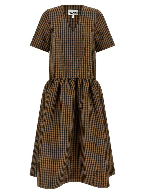 Taffetà Crinckled Skirts Brown