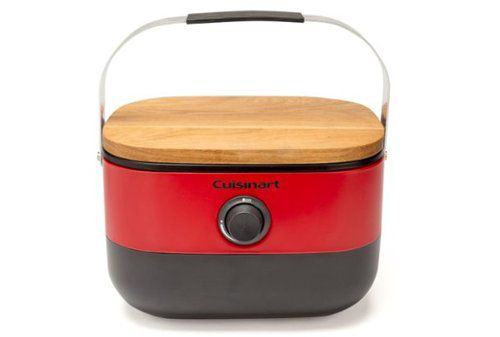 Venture™ Portable Gas Grill - Red/Black/Wood