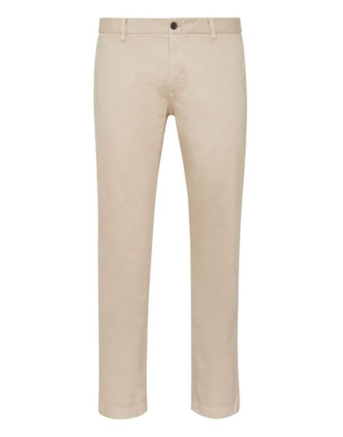 Hexagon-patch slim-fit chinos - Neutrals