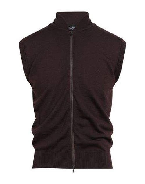 Man Cardigan Dark brown Size 36 Merino Wool