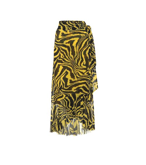 Exclusive to Mytheresa - Animal-print wrap skirt