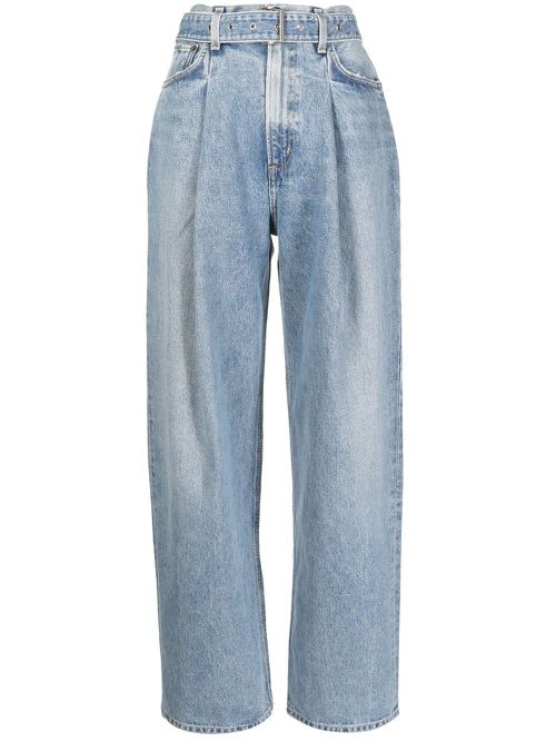 High-waisted wide-leg jeans - Blue