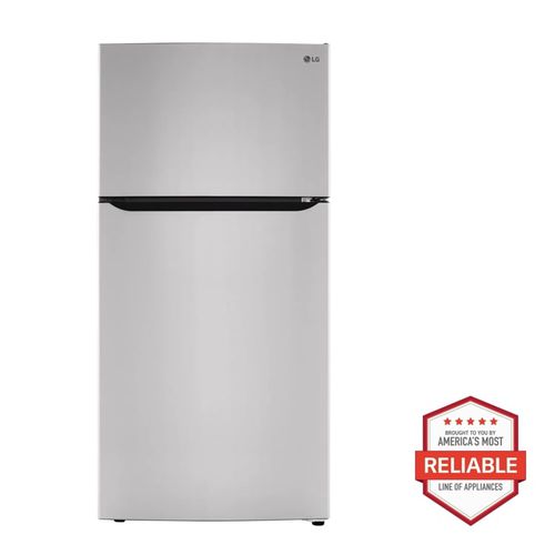 LG Top Freezer Refrigerator with Reversible Door, Reversible Door, LED Lighting, Stainless Steel, 24 cu. ft.