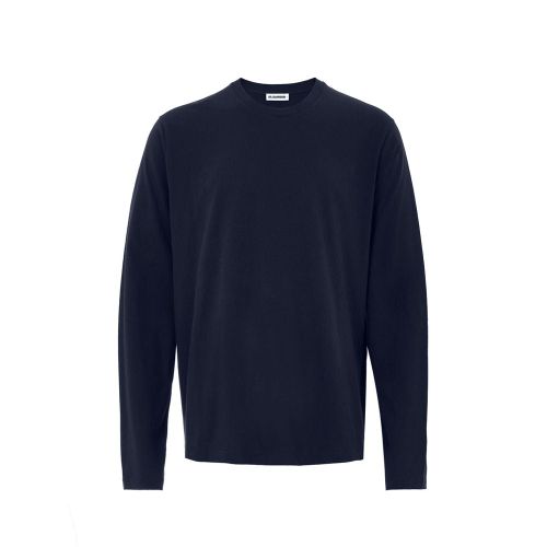Cotton-Cashmere Blend T-Shirt — Navy