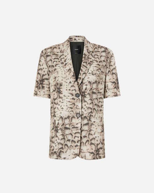 Short-sleeved jacket with snake print - 38