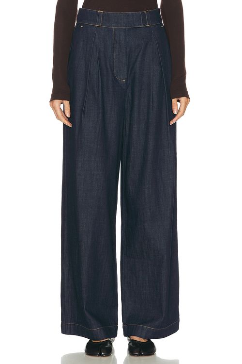 Jenni Kayne Denim Newport Trouser in Dark Denim - Blue. 8 also , 2