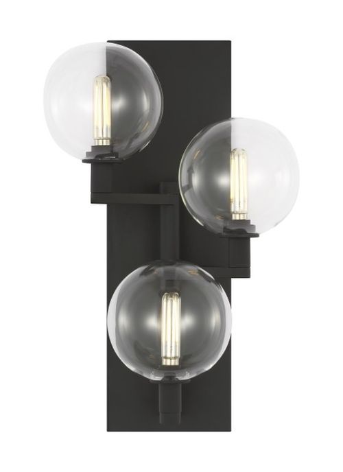 Nightshade Black LED Wall Sconce from the Gambit Collection