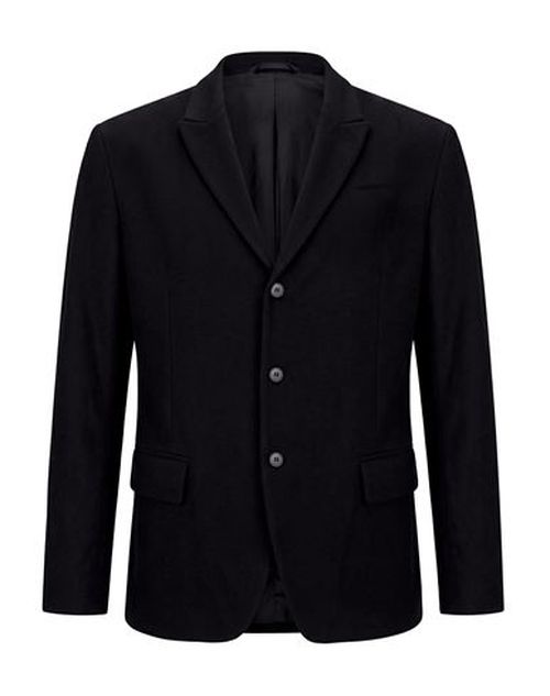 Man Blazer Black Size 40 Virgin Wool, Elastane