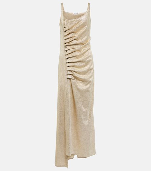 Metallic wrap dress