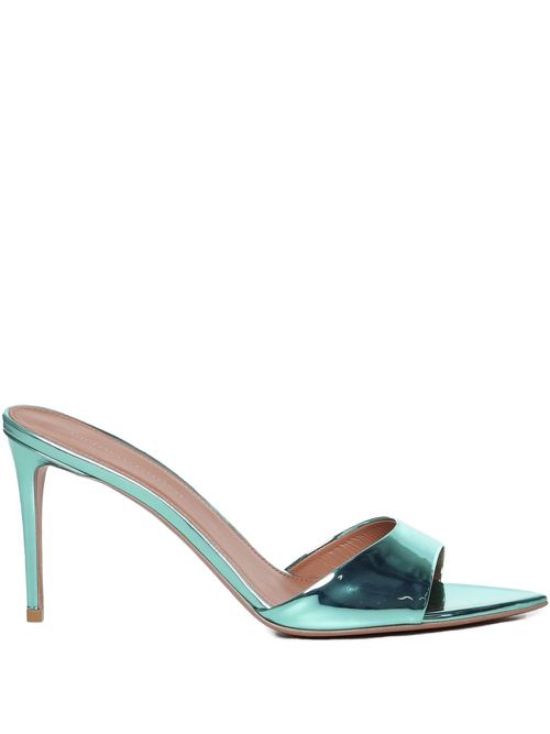 Giuliano Galiano 80mm Alixia mules - Green