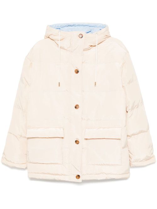 Hooded down jacket - Neutrals