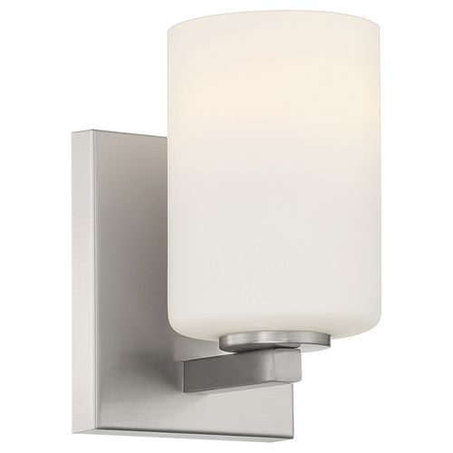 Brushed Steel Wall Sconce from the Sienna Collection