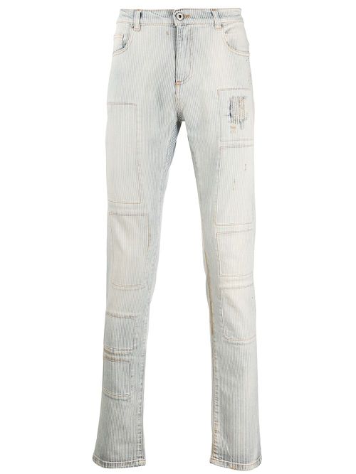 Slim-fit stonewashed jeans - Blue