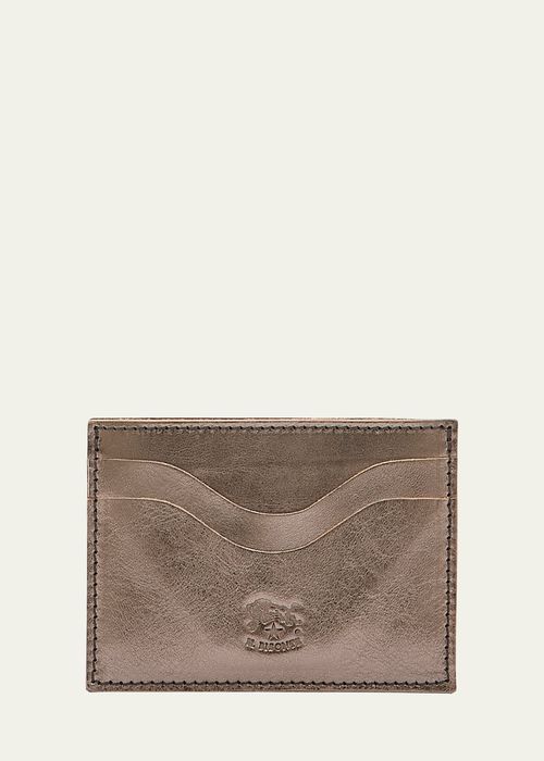 Salina Metallic Leather Card Case