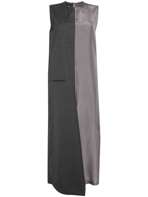 Panelled sleeveless maxi dress - Grey