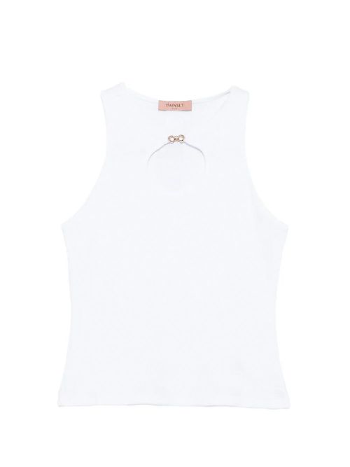 Ribbed Tank Top With `Infinity` Logo