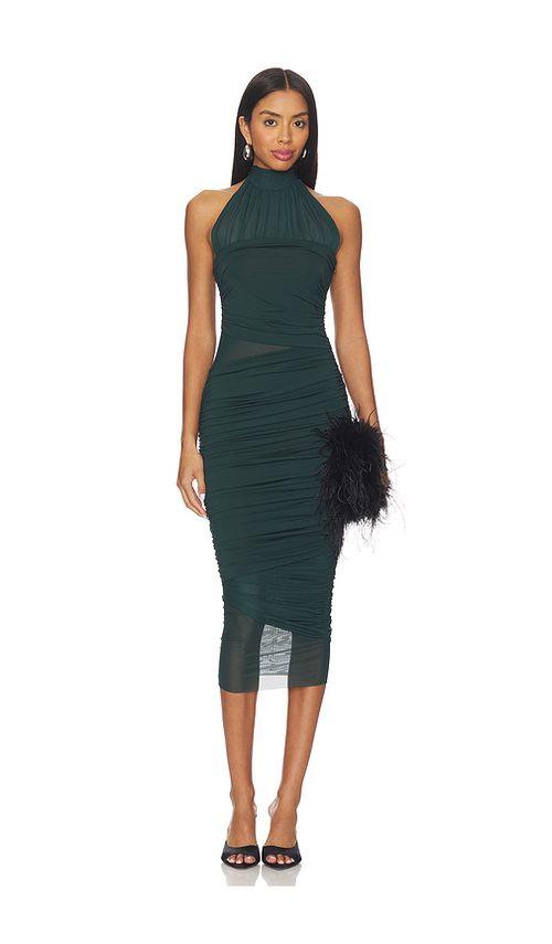 SEROYA Esmee Dress in Dark Green. L. Also in XXS, XS