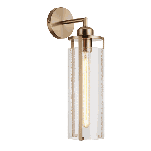 Aged Gold Brass One Light Wall Sconce from the Bayou Collection