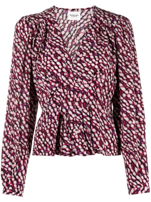 Eddy animal-print blouse - Purple