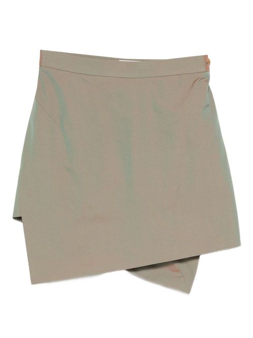 Infinity asymmetric mini skirt - Green