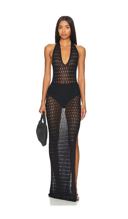 Superdown Antonella Maxi Dress in Black. - M also in