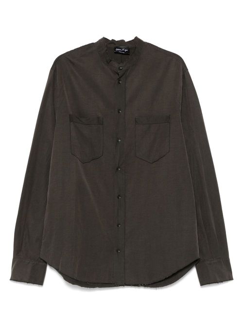 Andrea Ya'aqov mock-neck shirt - Brown
