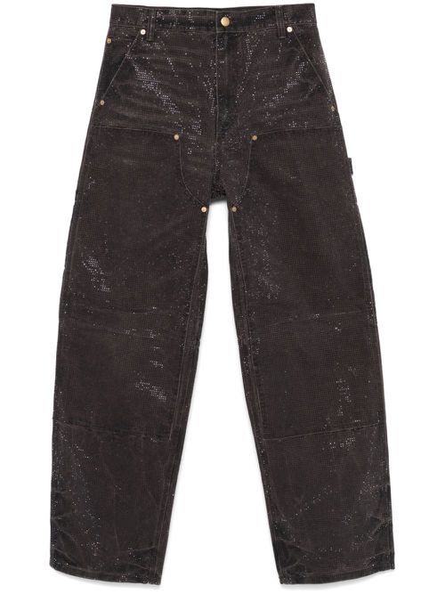 Crystal-embellished jeans - Black