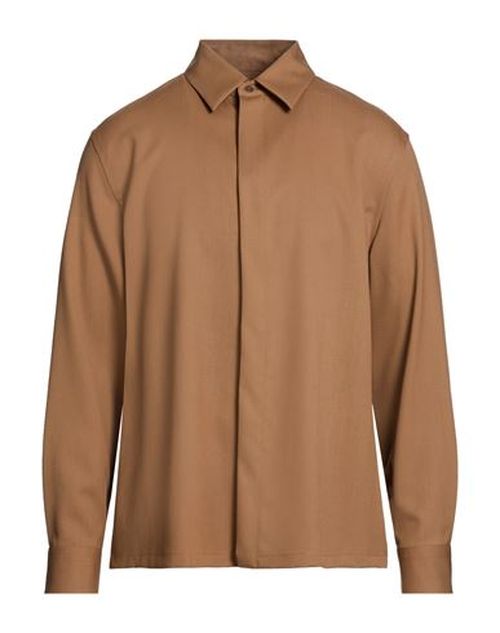 Man Shirt Camel Size S Wool