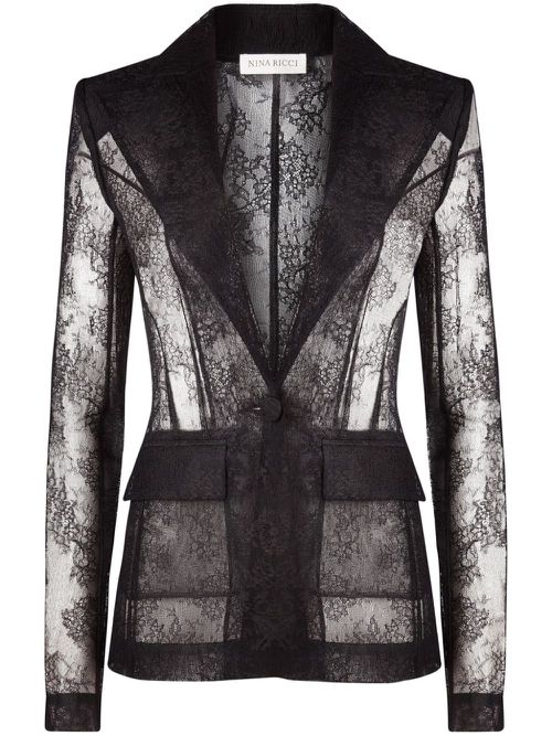 Chantilly Lace Blazer - Black