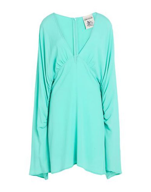 Woman Mini dress Turquoise Size 8 Acetate, Silk