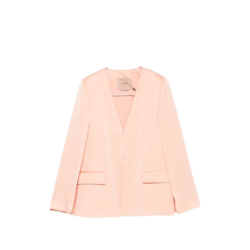 V-neck Pockets Blazer